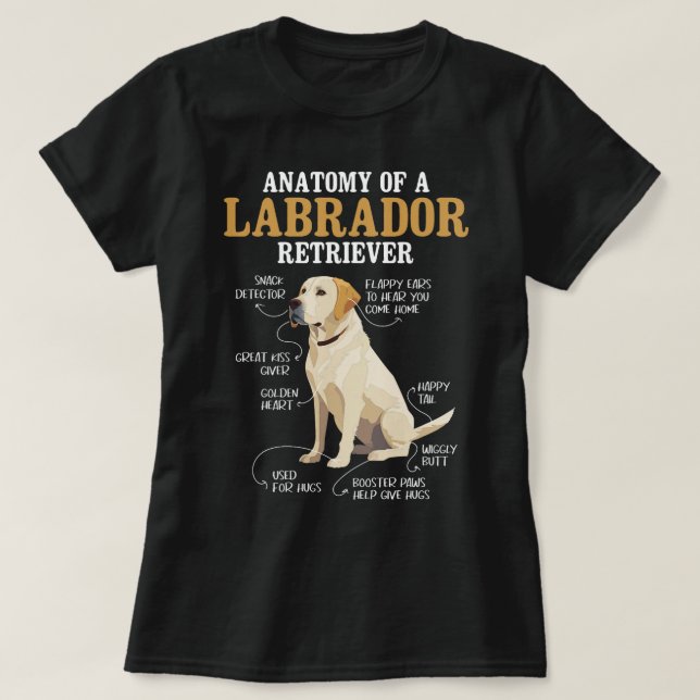 Anatomi hos en labrador Retriever Puppy Owner Lo T Shirt (Design framsida)