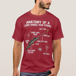 Anatomi hos en liten pewer-funny Guns Sniper Gun T Shirt