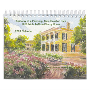 Anatomi hos en målning: Sam Houston Park 1850 Home Kalender