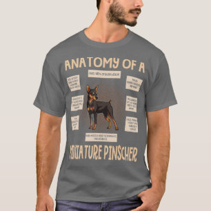 Anatomi hos en minister Pinscher Funny Puppy Gift T Shirt