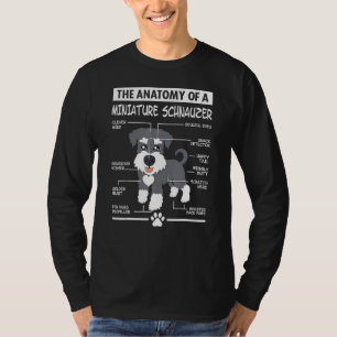 Anatomi hos en minister Schnauzer Hund Mamma Hund T Shirt