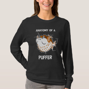 Anatomi hos en Puffer Fish-funny T Shirt