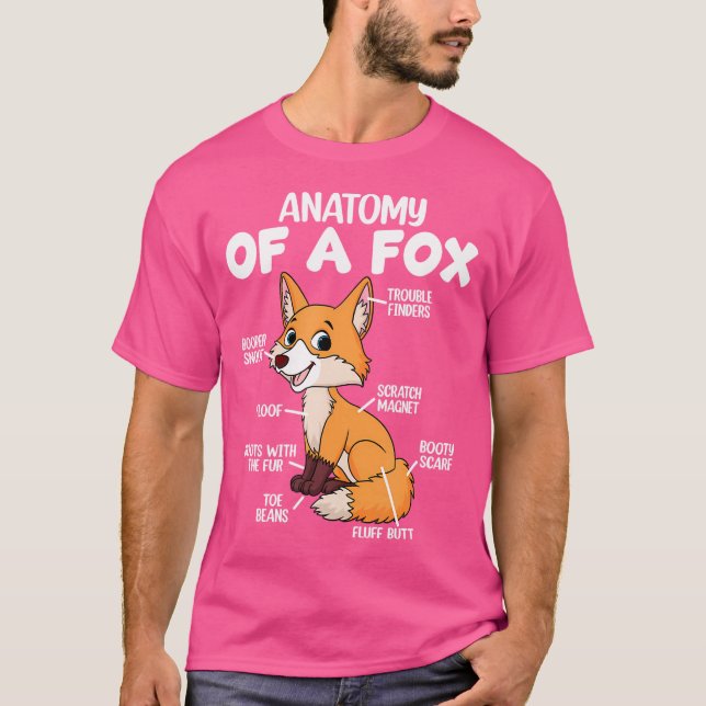 Anatomi hos en räv t shirt (Framsida)