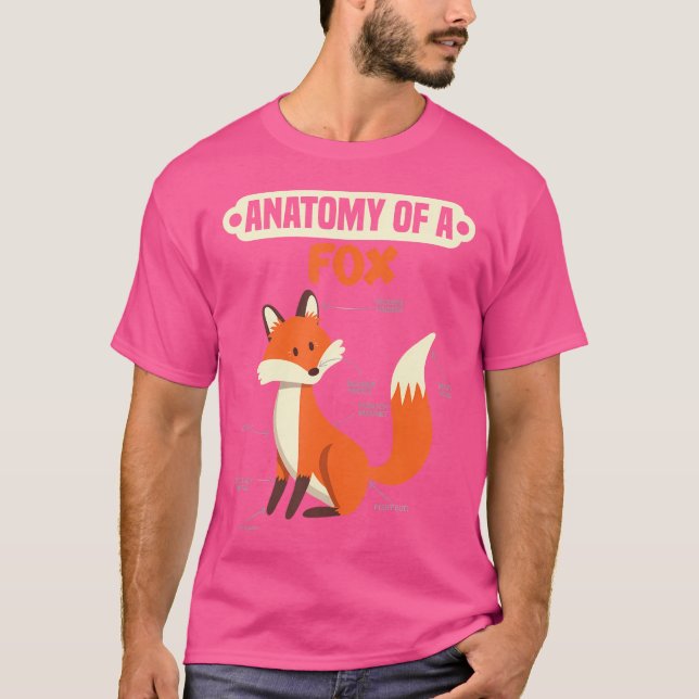 Anatomi Hos En Räv T Shirt (Framsida)