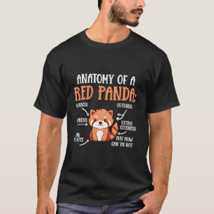 Anatomi Hos En Röd Panda Vetenskap Zoolog Panda T Shirt