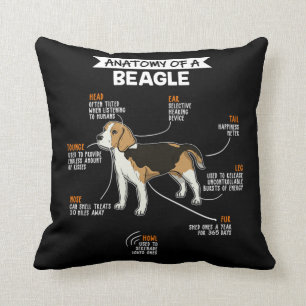 Anatomi hos en Rolig hund gåva av Beagle-ägare Kudde