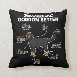 Anatomi hos en Rolig hund gåva från Gordon Sette Kudde