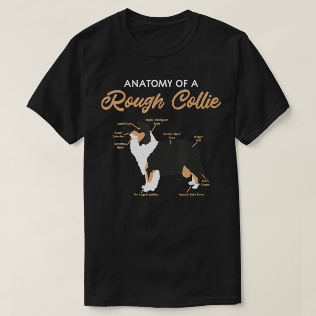 Anatomi hos en Rolig hund grovhuggare T S T Shirt (Design framsida)