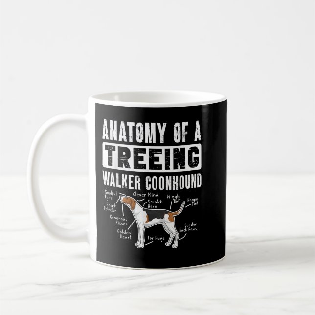 Anatomi hos en Treeing Walker Coonhound Kaffemugg (Vänster)
