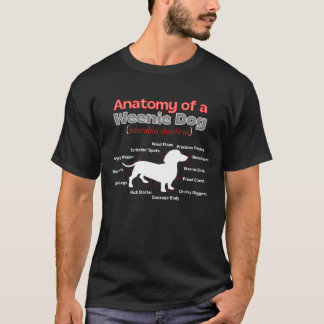 Anatomi hos en Wiener-Hund, diagram över halvledar T Shirt