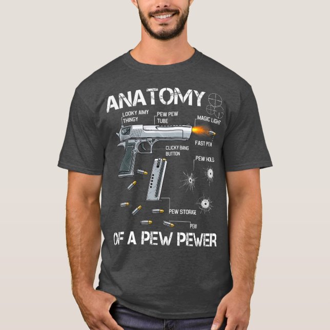 Anatomi hos en ynglare Ammo Gun-ändringsmedlem T Shirt (Framsida)