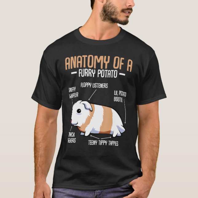 Anatomi hos ett Hårig av Gris-husdjur av potatiskr T Shirt (Framsida)