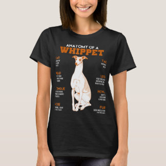 Anatomi hos ett piskrapp Hundar t skirt funny gift T Shirt