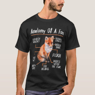 Anatomi hos ett rävgiv av rött räv t shirt