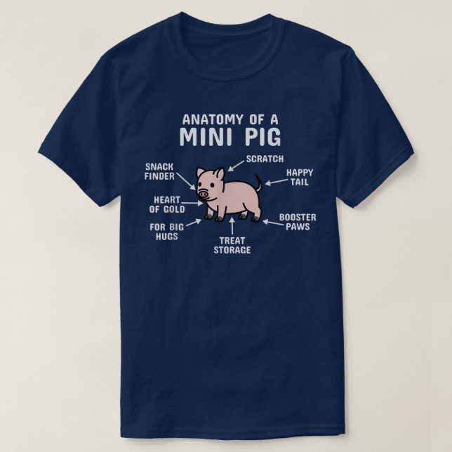 Anatomi hos ett sällskapsdjur i Mini Gris T Shirt (Design framsida)