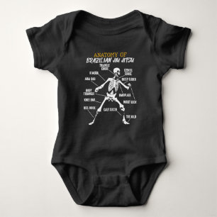 Anatomi i Brasilien Jiu Jitsu Fighter Skeleton T Shirt