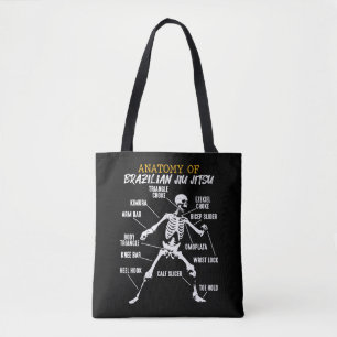 Anatomi i Brasilien Jiu Jitsu Fighter Skeleton Tygkasse