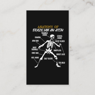 Anatomi i Brasilien Jiu Jitsu Fighter Skeleton Visitkort