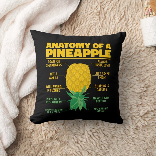 Anatomi i en ananas-funny ananas-Älskare-Coola Kudde (Filt)