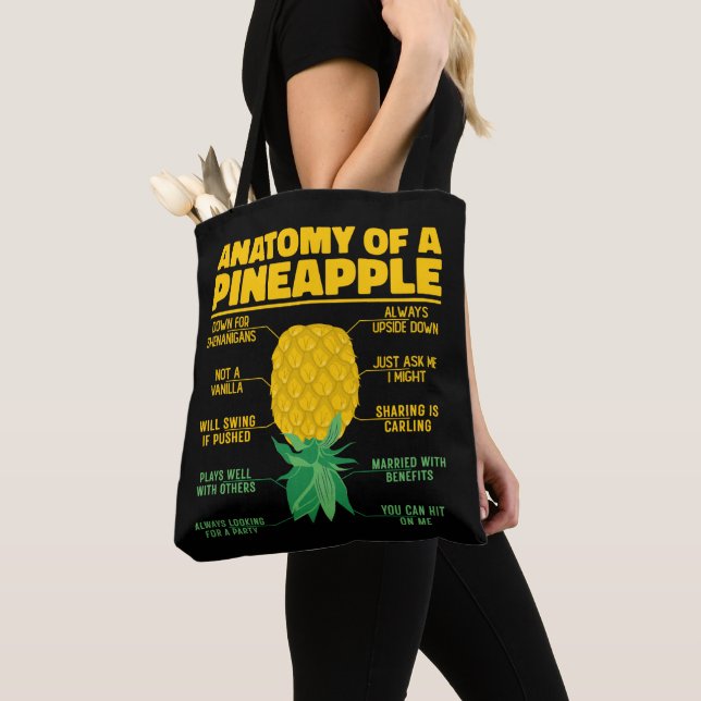 Anatomi i en ananas-funny ananas-Älskare-Coola Tygkasse (Närbild)