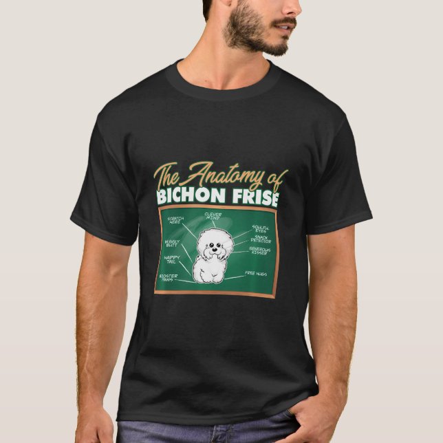 Anatomi i en bichon Frise i en fin bichon Frise T Shirt (Framsida)
