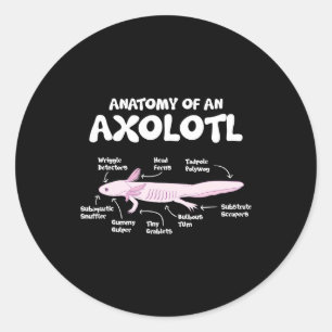 anatomi i en biologivetenskap för axolotl axolotls runt klistermärke