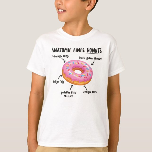 Anatomi i en Donut Sweet Delicious Donut T Shirt (Framsida)