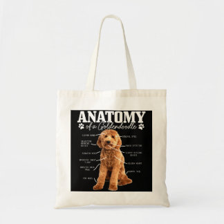 Anatomi i en Goldendoodle Funny Cute Hund Doodle M Tygkasse