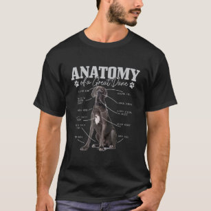 Anatomi i en Great dane-luddig kute Hund Pappa T Shirt