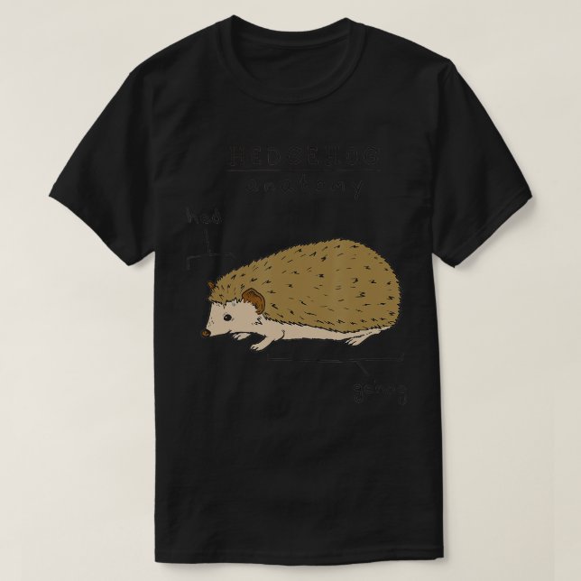 Anatomi i en Hedgehog Funny illustration Hed Gehog T Shirt (Design framsida)