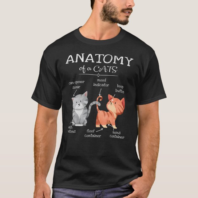 Anatomi i en katts finniga katt Mamma Kattunge Kit T Shirt (Framsida)