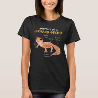 Anatomi i en leopard Gecko Funny Gecko Mamma repti T Shirt