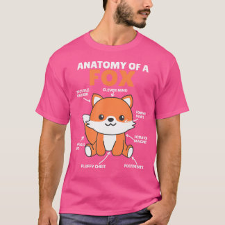 Anatomi i en rävsax för förklaring av späda räv t shirt