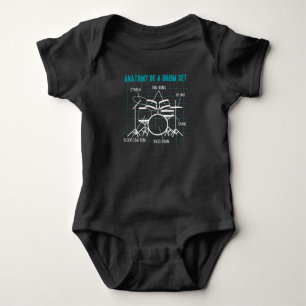Anatomi i en trummuppsättning Drummer Musician Dr T Shirt