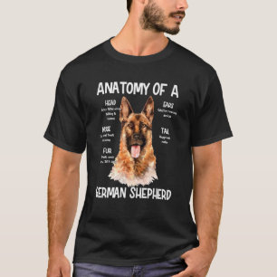 Anatomi i en tysk schakt för Hund av huvudbuller T Shirt