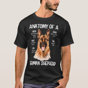 Anatomi i en tysk schakt för Hund av huvudbuller T Shirt