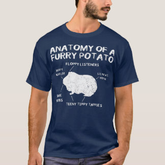 Anatomi i ett guineanskt Hårig Gris potatispat Gif T Shirt