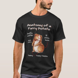 Anatomi i ett guineanskt Hårig Gris potatispat Gif T Shirt