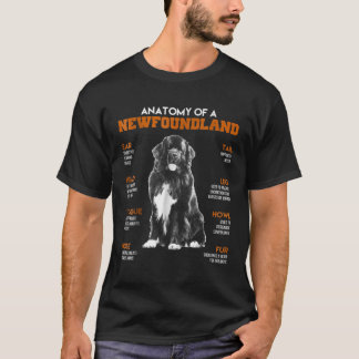 Anatomi i ett Newfoundland Hundar T Shirt