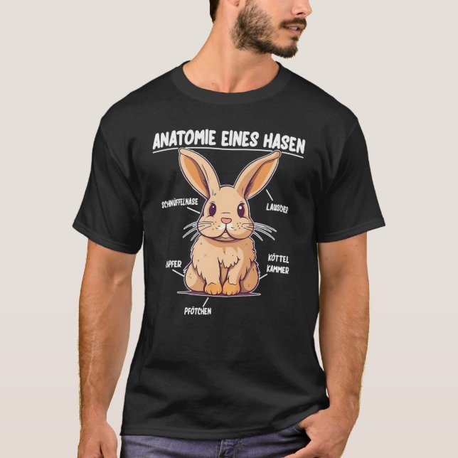 Anatomi i förklaring av kanin t shirt (Framsida)