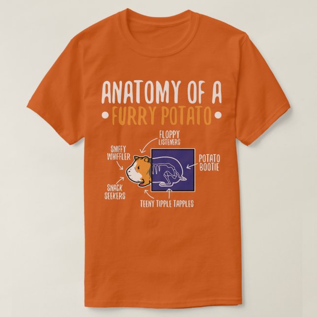 Anatomi i Hårig potatis T Shirt (Design framsida)