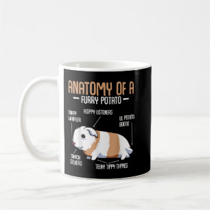 Anatomi i Håriget Potato Guinea Gris Älskare gift Kaffemugg