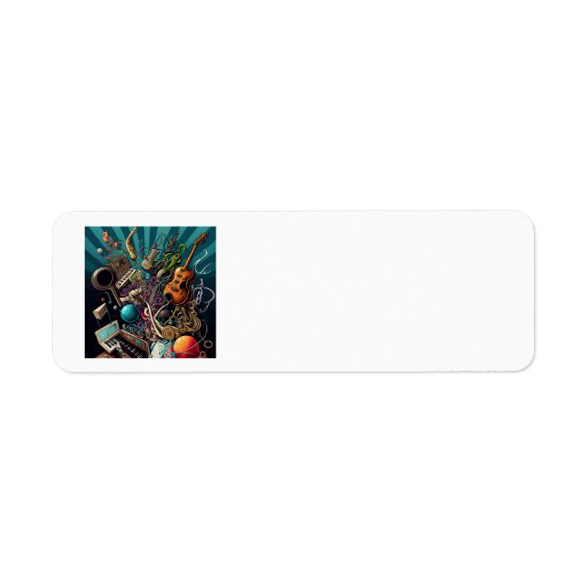 Anatomi i Music Adressetiketters Returadress Etikett (Framsidan)