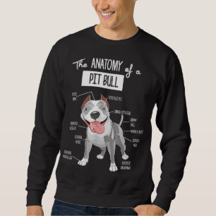Anatomi i Pitbull Hund älskare Lång Ärmad Tröja