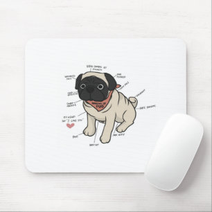 Anatomi i Pug Hund Chart Musmatta