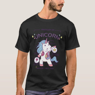 Anatomi i Unicorn Illustration Inspirational Magi T Shirt