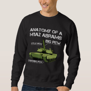 Anatomi i veteran i Tanken Pappa i Tank M1a2-Tanke Lång Ärmad Tröja