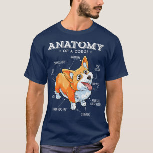 Anatomi of a Corgi, Funny Corgis Hund Puppy, Hund T Shirt