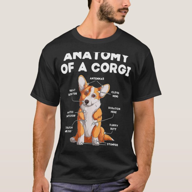 Anatomi of a Corgi T Shirt (Framsida)