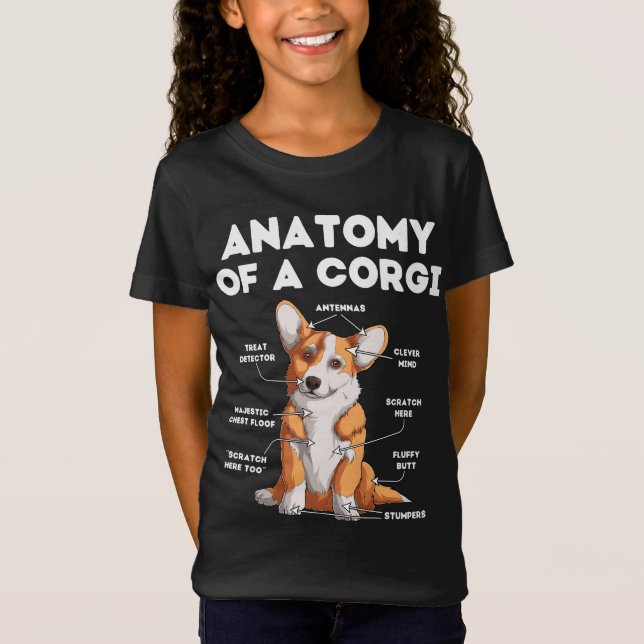 Anatomi of a Corgi T Shirt (Framsida)